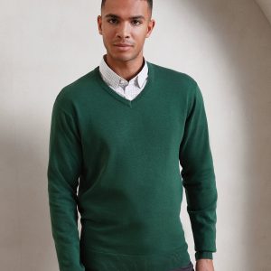 V-neck knitted sweater
